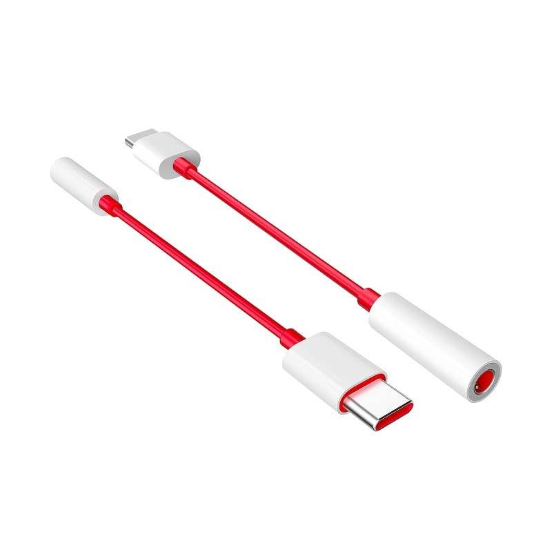 OnePlus Type-C to 3.5mm Auxiliary Adapter (Red) OnePlus Type-C to 3.5mm Auxiliary Adapter (Red)