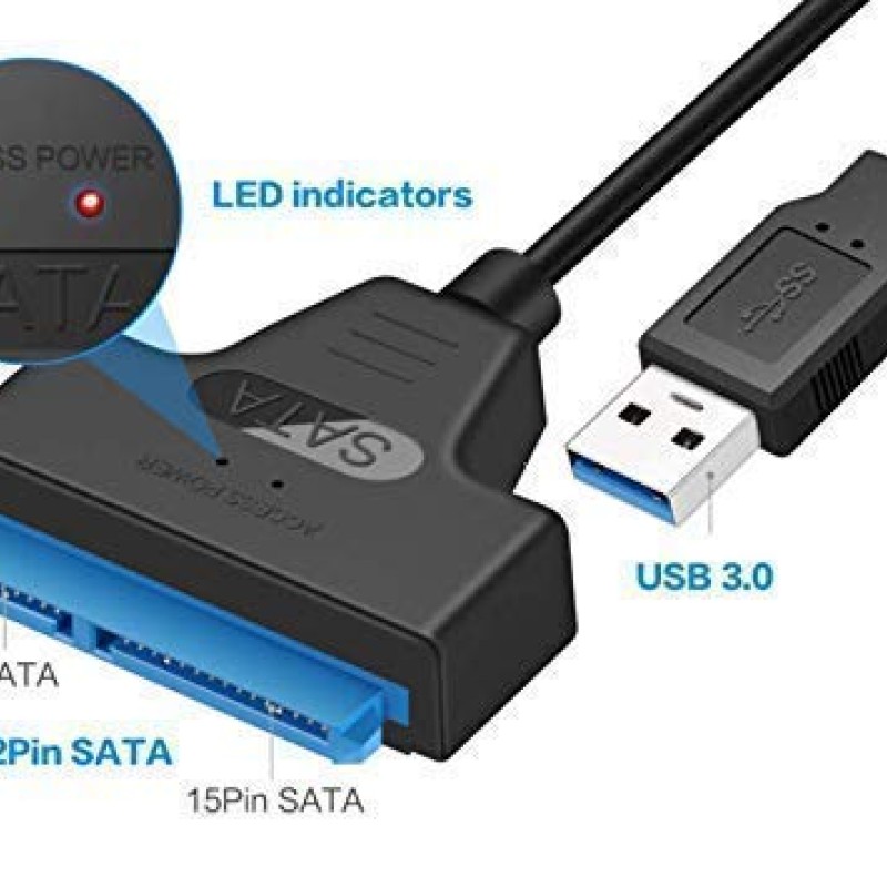 pibox India - USB 3.0 to 2.5" SATA III Hard Drive Adapter 0.5 M Long Cable pibox India - USB 3.0 to 2.5" SATA III Hard Drive Adapter 0.5 M Long Cable
