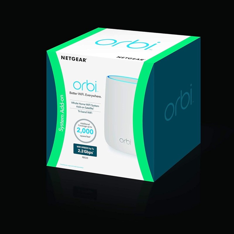 Netgear Orbi Mesh WiFi Add-on Satellite - Works - White Netgear Orbi Mesh WiFi Add-on Satellite - Works - White