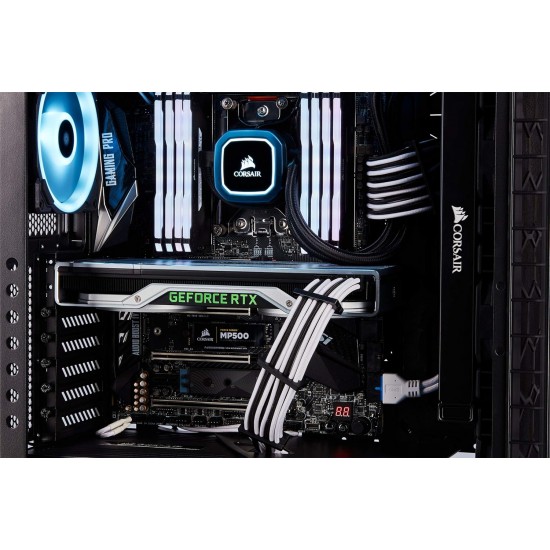 CORSAIR Premium Individually Sleeved PSU Cables Pro Kit – Blue/Black, for Corsair PSUs