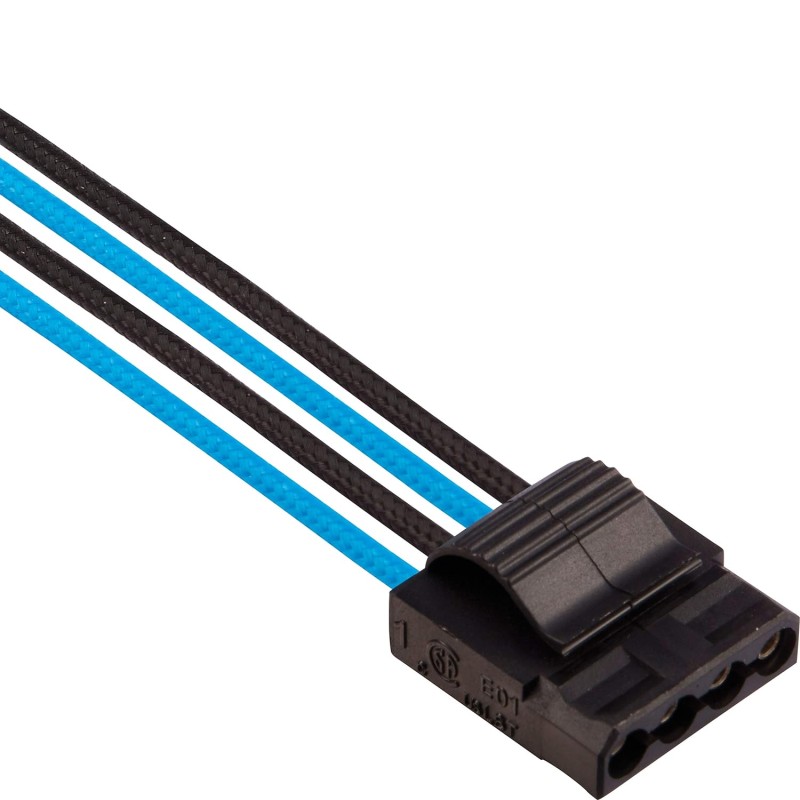 CORSAIR Premium Individually Sleeved PSU Cables Pro Kit � Blue/Black, for Corsair PSUs CORSAIR Premium Individually Sleeved PSU Cables Pro Kit � Blue/Black, for Corsair PSUs