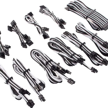 CORSAIR Premium Individually Sleeved PSU Cables Pro Kit� White/Black