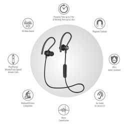 SYSKA Y5 Pro Active Wireless Earphone - Black