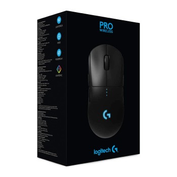 Logitech G PRO Wireless Gaming Mouse, Hero 25K Sensor, 25,600 DPI, RGB, Ultra Lightweight - Black