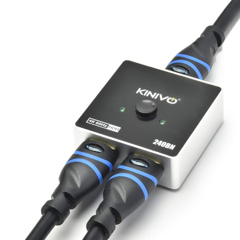 Kinivo Premium 4K HDMI Switch/Splitter HDMI Switcher - Supports 4K @ 60Hz, 3D, Full HD and Ultra HD (240BN - 2 Port) Kinivo Premium 4K HDMI Switch/Splitter HDMI Switcher - Supports 4K @ 60Hz, 3D, Full HD and Ultra HD (240BN - 2 Port)