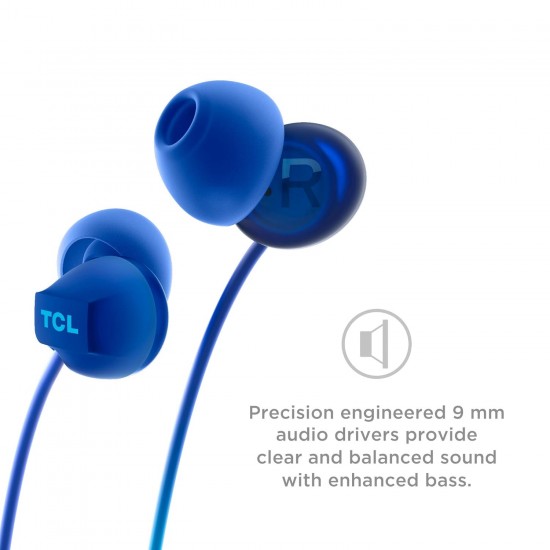 TCL SOCL300 Wired in Ear Headphone with Mic (Ocean Blue)