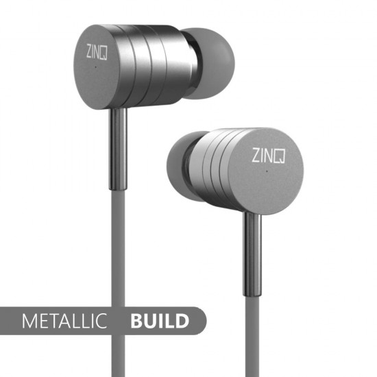 Zinq Technologies ZQEP-222-BASSIST Wired in Ear Earphone with Mic (Silver)