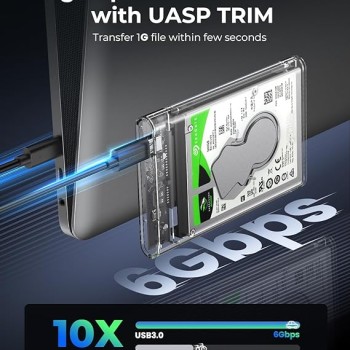 ORICO 2.5'' Hard Drive Enclosure Type-C USB 3.1 Gen2 to SATA 6Gbps Computer External HDD Enclosure