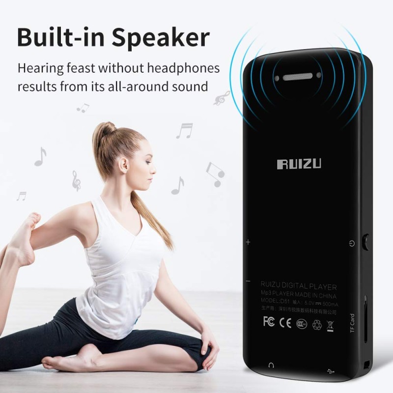 RUIZU D50 8GB MP3 Player, Bluetooth 5.0, HiFi Lossless Sound Portable Music Player RUIZU D50 8GB MP3 Player, Bluetooth 5.0, HiFi Lossless Sound Portable Music Player