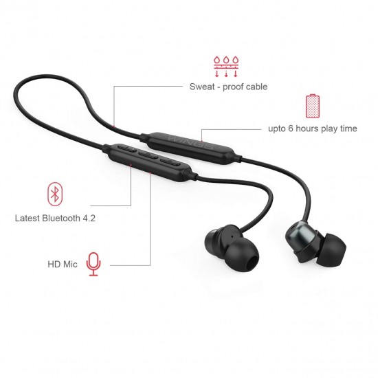 Wings Ultimo Bluetooth Wireless Earphones with Extra Bass