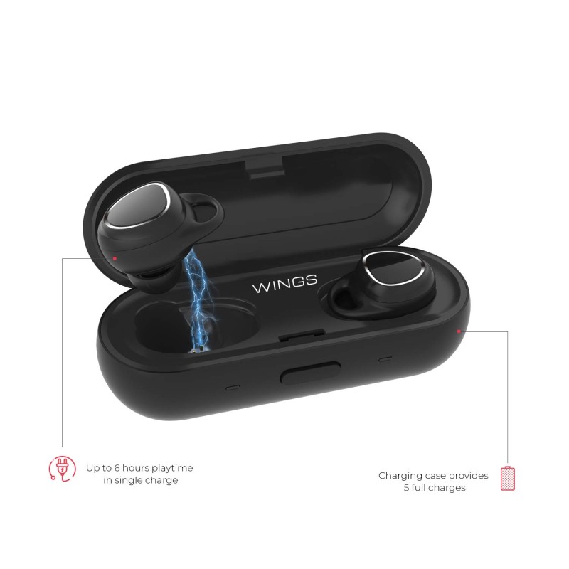 Wings Touch in-Ear True Wireless Bluetooth Earbuds (TWS) with Mic Wings Touch in-Ear True Wireless Bluetooth Earbuds (TWS) with Mic