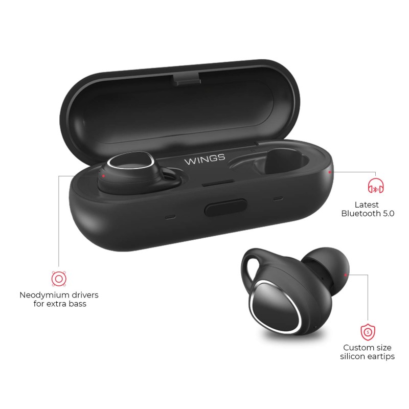 Wings Touch in-Ear True Wireless Bluetooth Earbuds (TWS) with Mic Wings Touch in-Ear True Wireless Bluetooth Earbuds (TWS) with Mic