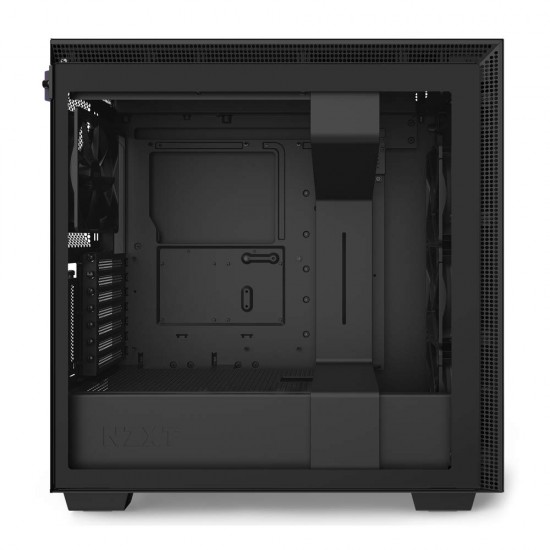 NZXT H710i - ATX Mid Tower PC Gaming Case - Black - Front I/O USB Type-C Port - Quick-Release Tempered Glass Side Panel - Vertical GPU Mount - Integrated RGB Lighting - Water-Cooling Ready