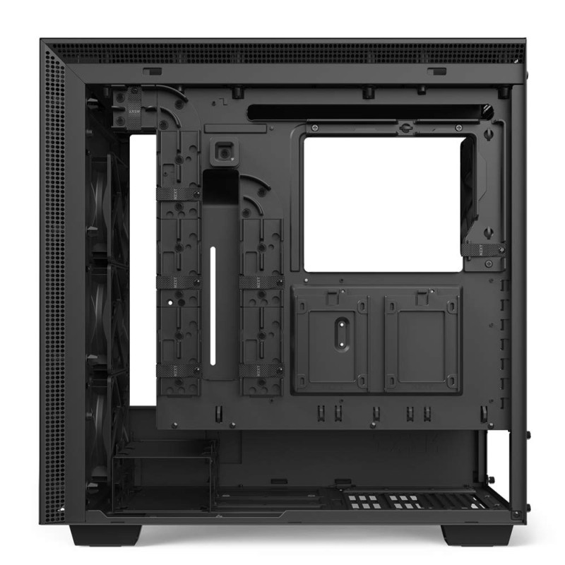 NZXT H710i - ATX Mid Tower PC Gaming Case - Black - Front I/O USB Type-C Port - Quick-Release Tempered Glass Side Panel - Vertical GPU Mount - Integrated RGB Lighting - Water-Cooling Ready NZXT H710i - ATX Mid Tower PC Gaming Case - Black - Front I/O USB Type-C Port - Quick-Release Tempered Glass Side Panel - Vertical GPU Mount - Integrated RGB Lighting - Water-Cooling Ready