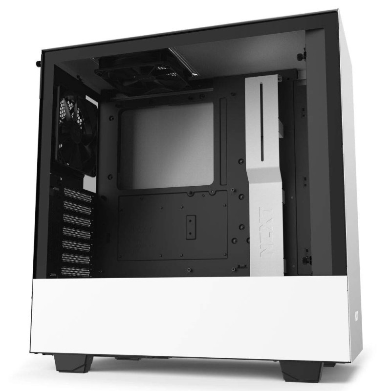 Nzxt H510 PC Compact Mid-Tower ATX Computer Cabinet/Gaming Case with Front USB Type-C Port, 2x120mm Fans- White, Black Nzxt H510 PC Compact Mid-Tower ATX Computer Cabinet/Gaming Case with Front USB Type-C Port, 2x120mm Fans- White, Black