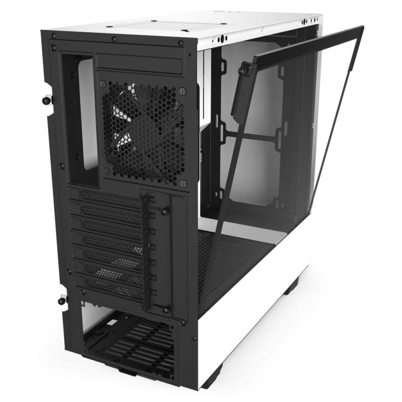 Nzxt H510 PC Compact Mid-Tower ATX Computer Cabinet/Gaming Case with Front USB Type-C Port, 2x120mm Fans- White, Black Nzxt H510 PC Compact Mid-Tower ATX Computer Cabinet/Gaming Case with Front USB Type-C Port, 2x120mm Fans- White, Black