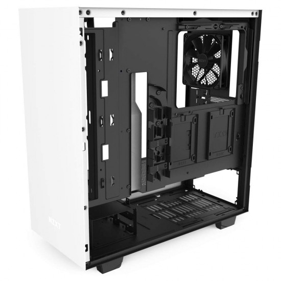 Nzxt H510 PC Compact Mid-Tower ATX Computer Cabinet/Gaming Case with Front USB Type-C Port, 2x120mm Fans- White, Black