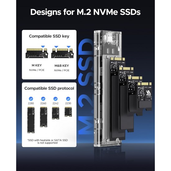 ORICO NVME M.2 to Type-C USB3.1 Gen2 10Gbps