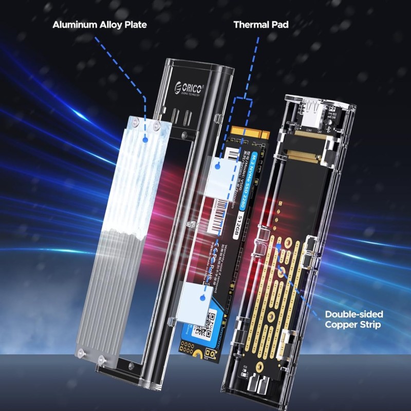 ORICO NVME M.2 to Type-C USB3.1 Gen2 10Gbps ORICO NVME M.2 to Type-C USB3.1 Gen2 10Gbps