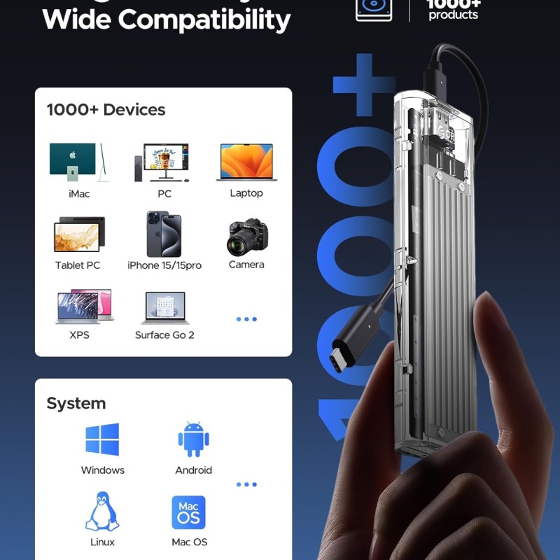ORICO NVME M.2 to Type-C USB3.1 Gen2 10Gbps ORICO NVME M.2 to Type-C USB3.1 Gen2 10Gbps