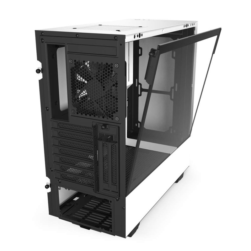 NZXT H510i - Compact Mid-Tower with Lighting and Fan Control - White/Black NZXT H510i - Compact Mid-Tower with Lighting and Fan Control - White/Black
