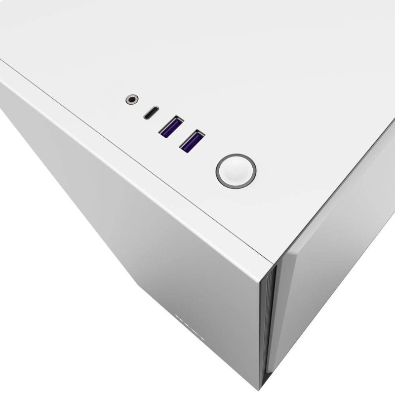 NZXT H710i - ATX Mid Tower PC Gaming Case - White/Black - Front I/O USB Type-C Port - Quick-Release Tempered Glass Side Panel - Vertical GPU Mount - I NZXT H710i - ATX Mid Tower PC Gaming Case - White/Black - Front I/O USB Type-C Port - Quick-Release Tempered Glass Side Panel - Vertical GPU Mount - I