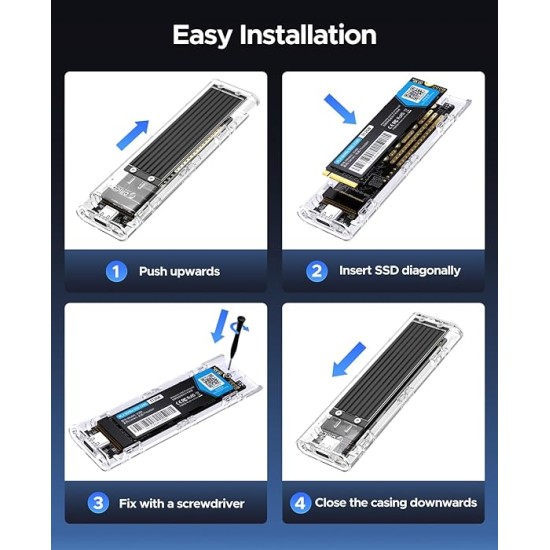 ORICO M.2 NVME Enclosure Adapter (TCM2-Black)