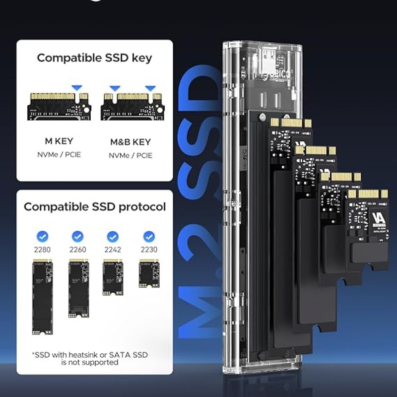 ORICO M.2 NVME Enclosure Adapter (TCM2-Black) ORICO M.2 NVME Enclosure Adapter (TCM2-Black)