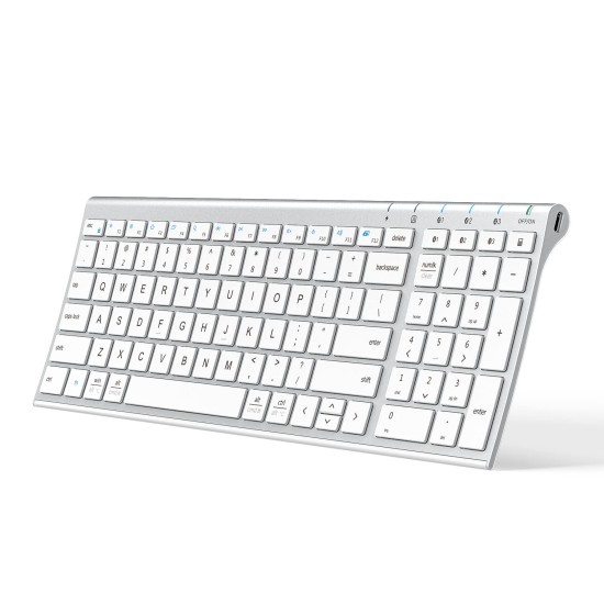 iClever BK10 Bluetooth Keyboard Sliver/White