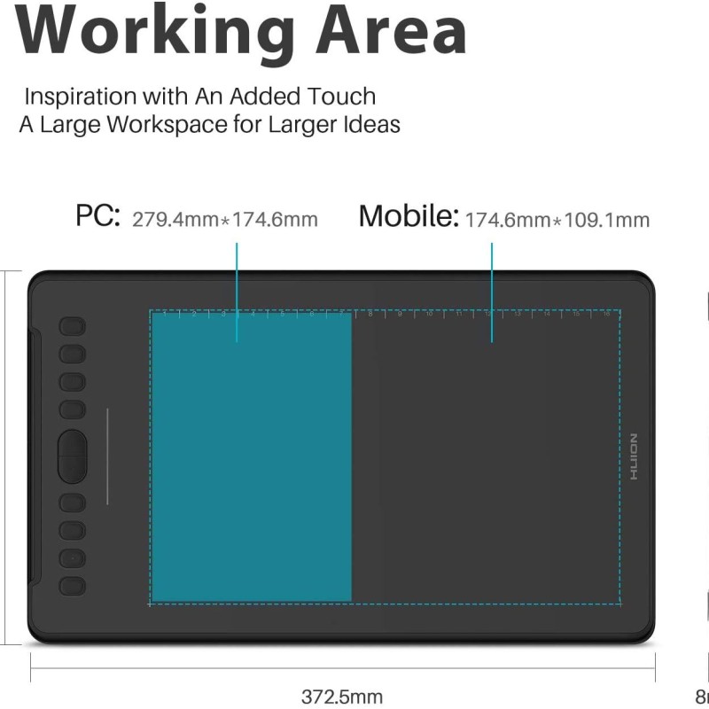HUION Inspiroy H1161 Digital Graphics Drawing Pen Tablet
