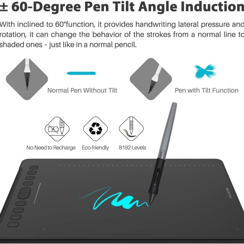 HUION Inspiroy H1161 Digital Graphics Drawing Pen Tablet