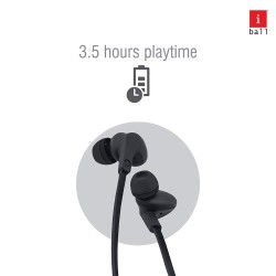 iBall EarWear Sporty Wireless Bluetooth in Ear Headset with Mic (Full Black)