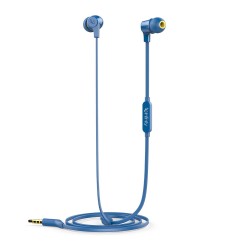 Infinity (JBL) Zip 100 Wired in Ear Earphones with Mic, Immersive Bass, One Button Multi-Function Remote, Tangle Free Flat Cable (Blue)