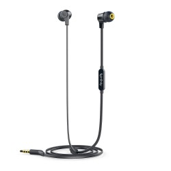 Infinity (JBL Zip 100 Wired in Ear Earphones with Mic, Immersive Bass, One Button Multi-Function Remote, Tangle Free Flat Cable (Black)