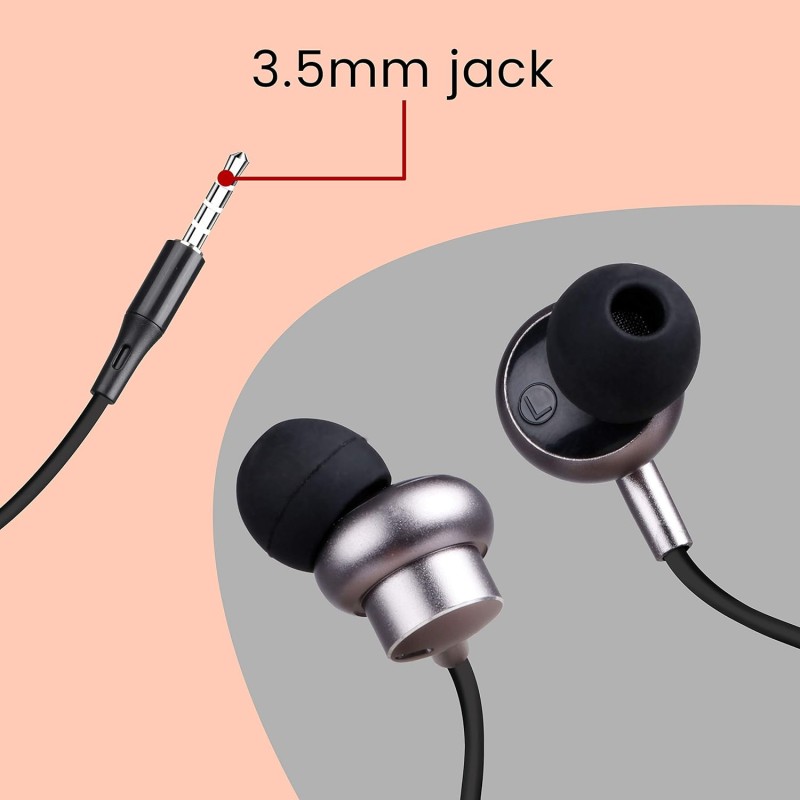 ZEBRONICS Zeb-Addiction Wired Earphone with Mic (Black) ZEBRONICS Zeb-Addiction Wired Earphone with Mic (Black)
