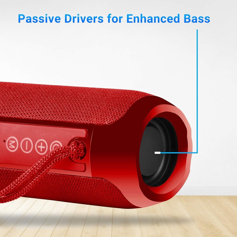 Zebronics Zeb-Action Portable 10W BT Speaker with TWS Function, USB,mSD, AUX, FM, Mic & Fabric Finish(Red)