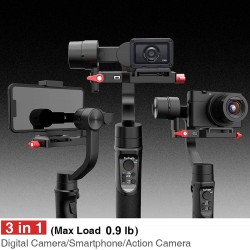 All in 1 3-Axis Gimbal Stabilizer for Compact Camera Action Camera and Smartphone, Compatible