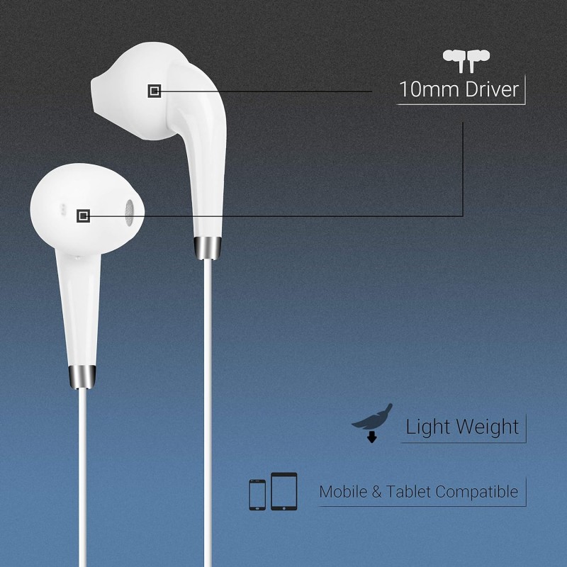ZEBRONICS Zeb-Calyx Wired in Ear Earphone with Mic (White) ZEBRONICS Zeb-Calyx Wired in Ear Earphone with Mic (White)