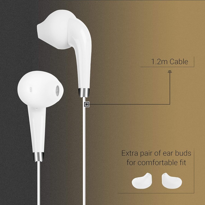 ZEBRONICS Zeb-Calyx Wired in Ear Earphone with Mic (White) ZEBRONICS Zeb-Calyx Wired in Ear Earphone with Mic (White)