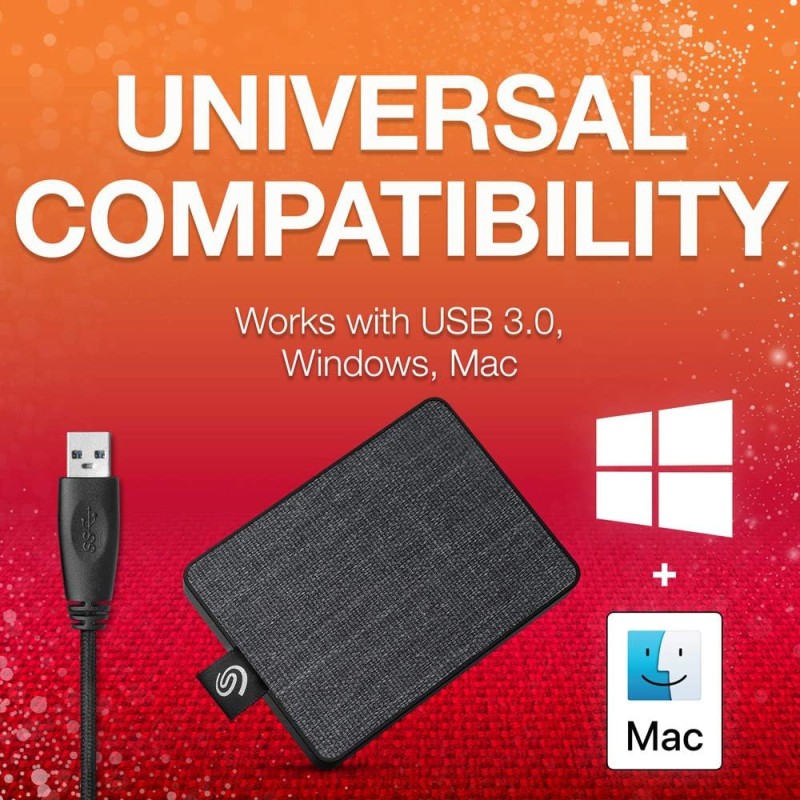 Seagate One Touch SSD, 500GB, External SSD, USB 3.0, Black, 1 year MylioCreate, 4 mo Adobe Creative Cloud Photography, 3 year Rescue Services (STJE500400) Seagate One Touch SSD, 500GB, External SSD, USB 3.0, Black, 1 year MylioCreate, 4 mo Adobe Creative Cloud Photography, 3 year Rescue Services (STJE500400)