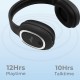 pTron Studio Over-Ear Bluetooth 5.0 Wireless Headphones with Mic - (Black)