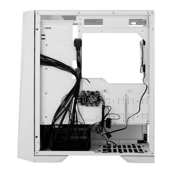 Antec DP501 Mid Tower Gaming Cabinet I Computer Case - White I Support ATX, Micro-ATX, ITX Motherboard with Tempered Glass Side Panel, 3 x 120mm in Front & 1 x 120mm White LED Fan in Rear