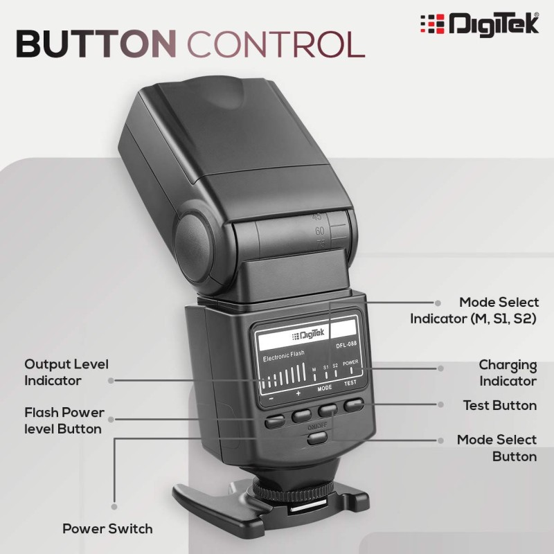 DIGITEK� (DFL-088) Universal Electronic Flash Speedlite for DSLR Cameras (Without Trigger)