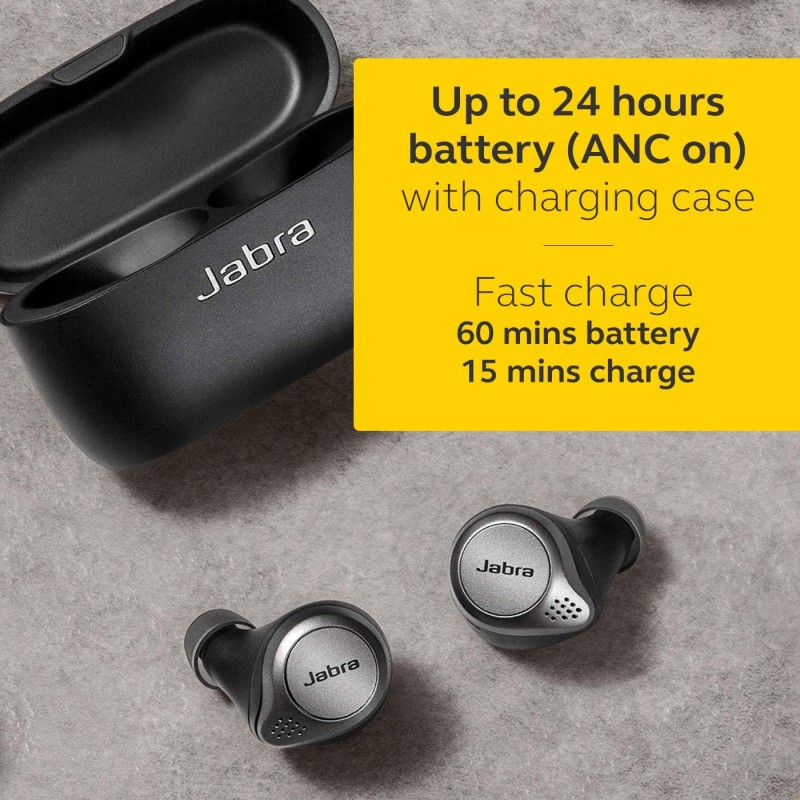 Jabra Elite 75t Earbuds - Titanium Black,Standard