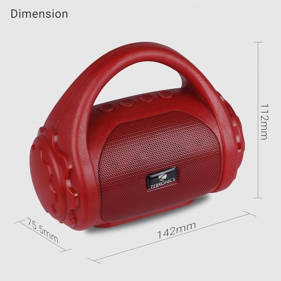 Zebronics ZEB-COUNTY 3W Wireless Bluetooth Portable Speaker With Supporting Carry Handle