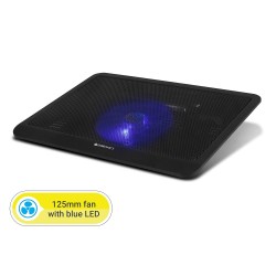 Zebronics Zeb- NC1200 USB Powered Laptop Cooling Pad with 125mm Fan, Pass Through USB Connector and Blue LED Lights