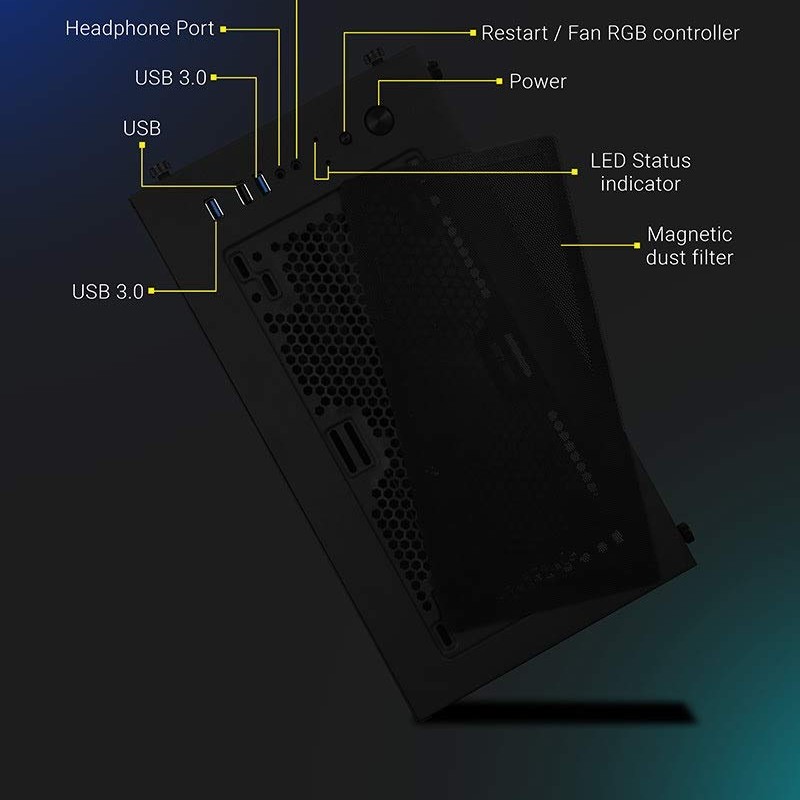 Zebronics Zeb-Sonic PRO Premium Gaming Cabinet Comes with Tempered Glass Front & Side Panel,120mm Rear & Front RGB LED Fan Zebronics Zeb-Sonic PRO Premium Gaming Cabinet Comes with Tempered Glass Front & Side Panel,120mm Rear & Front RGB LED Fan