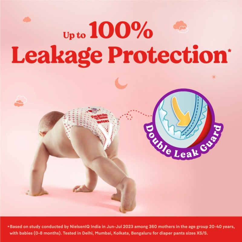 Huggies Complete Comfort Wonder Pants | Pant Style Baby Diapers XXL Size, 24 Count | India's Fastest Absorbing Diaper, Patented Dry Xpert Channel, Ideal for 15 to 25 Kgs