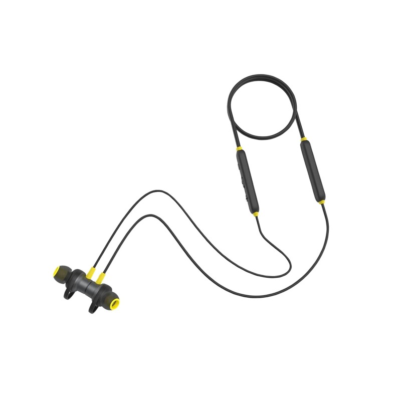 Infinity - JBL Glide 120, in Ear Wireless Earphones with Mic, Deep Bass - (Black & Yellow)