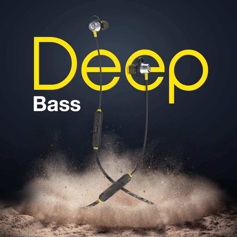 Infinity - JBL Glide 120, in Ear Wireless Earphones with Mic, Deep Bass - (Black & Yellow)